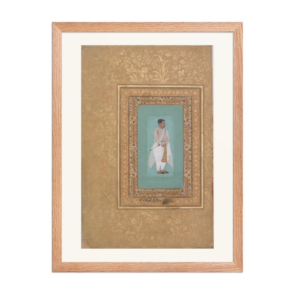 Portrait of Raja Suraj Singh Rathor by Bishan Das | Restored Mughal Wall Art — view 3