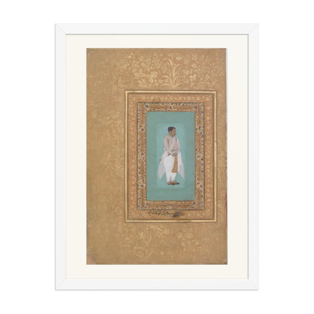Portrait of Raja Suraj Singh Rathor by Bishan Das | Restored Mughal Wall Art — view 5