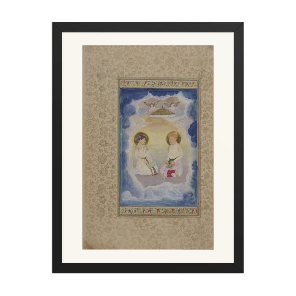 Celestial Enthronement — Restored Mughal Wall Art — view 1