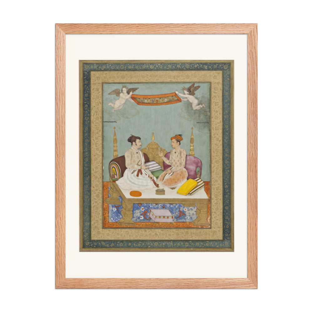 Maharaja Jai Singh of Amber and Maharaja Gaj Singh of Marwar | Restored Mughal Wall Art — view 5