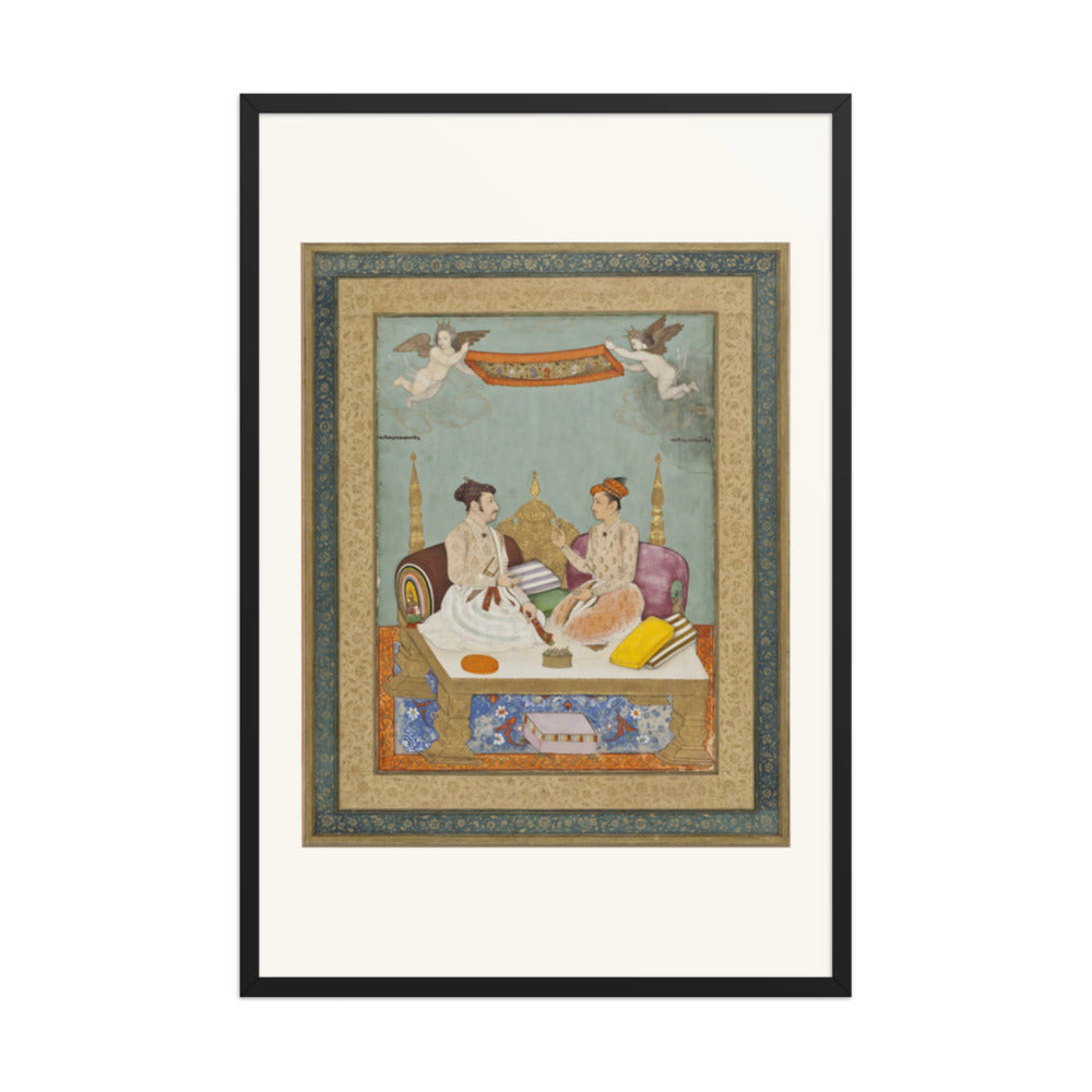 Maharaja Jai Singh of Amber and Maharaja Gaj Singh of Marwar | Restored Mughal Wall Art — view 7