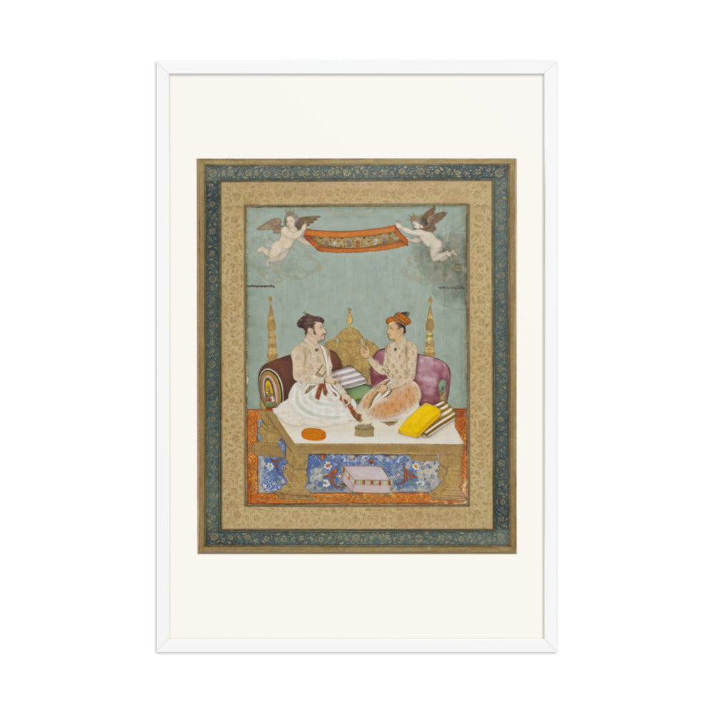 Maharaja Jai Singh of Amber and Maharaja Gaj Singh of Marwar | Restored Mughal Wall Art — view 9