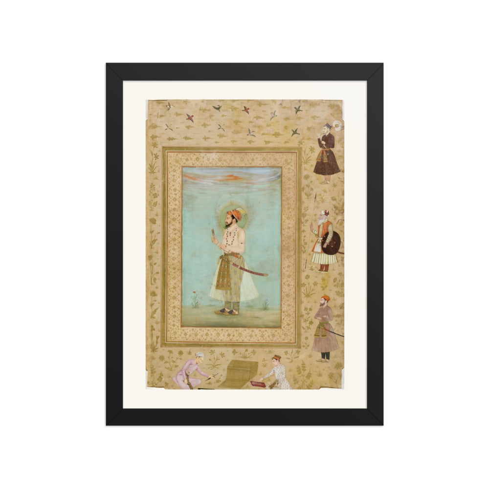 Emperor Shah Jahan Full Length — Album Folio by Bichitr | Restored Mughal Wall Art — view 2