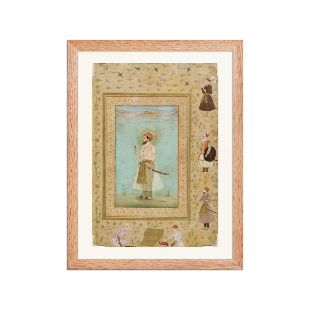 Emperor Shah Jahan Full Length — Album Folio by Bichitr | Restored Mughal Wall Art — view 4