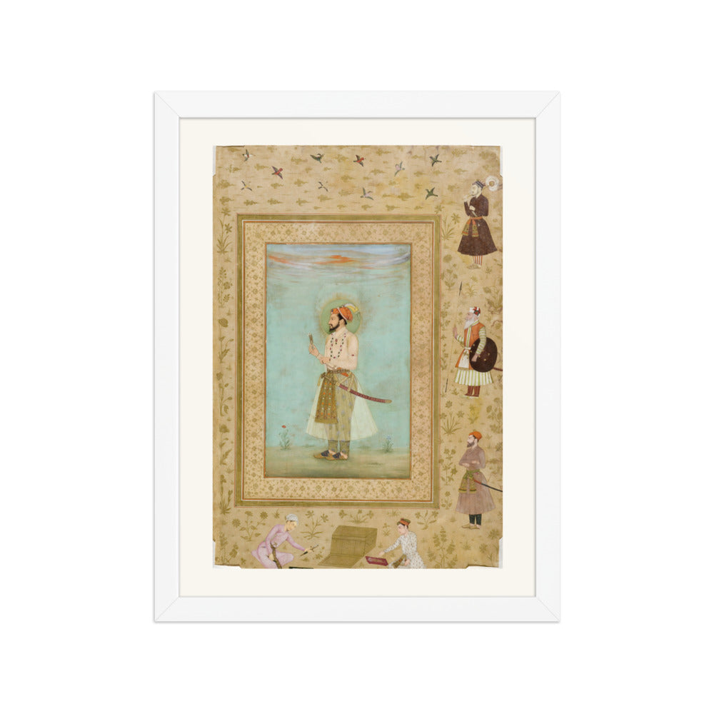 Emperor Shah Jahan Full Length — Album Folio by Bichitr | Restored Mughal Wall Art — view 6