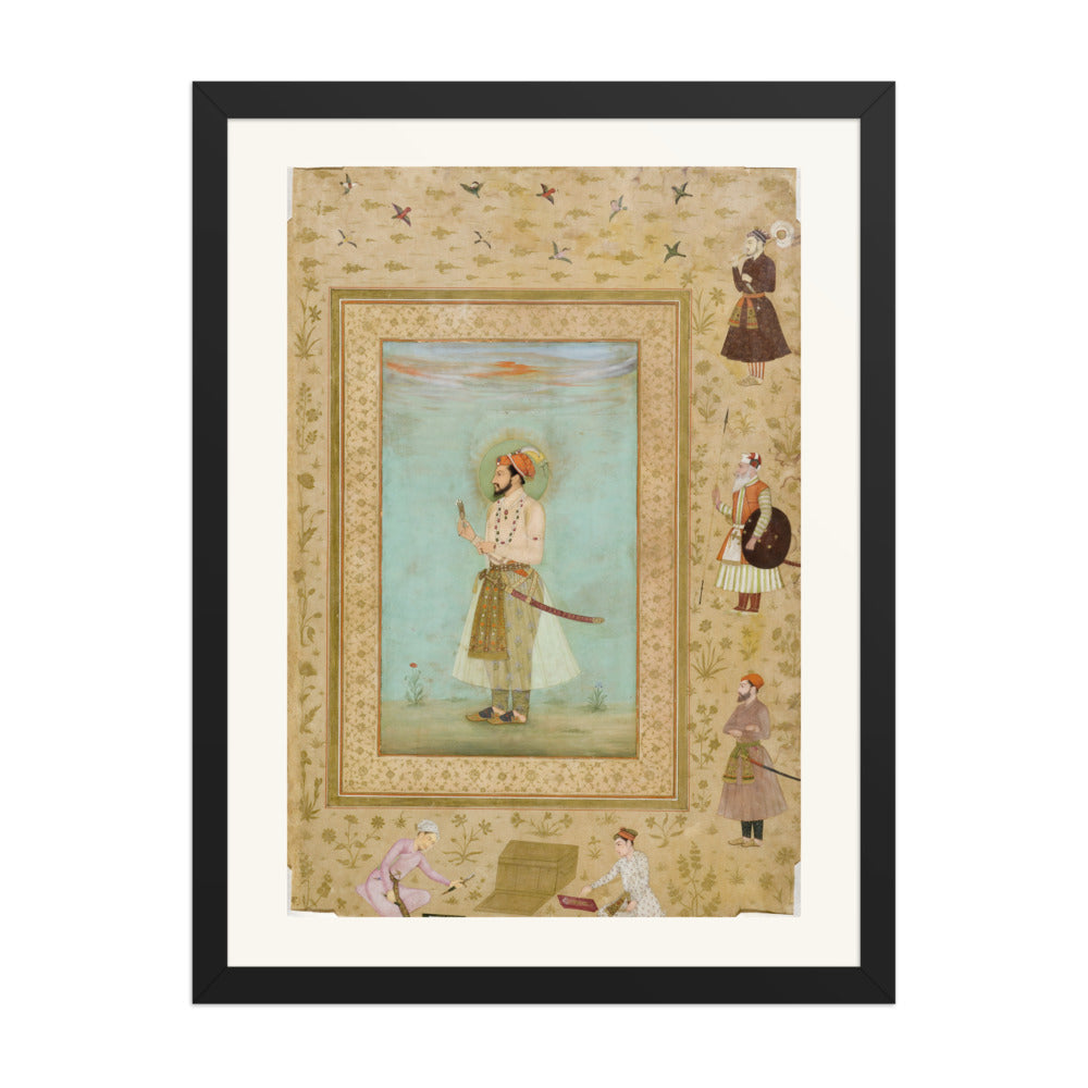 Emperor Shah Jahan Full Length — Album Folio by Bichitr | Restored Mughal Wall Art — view 1