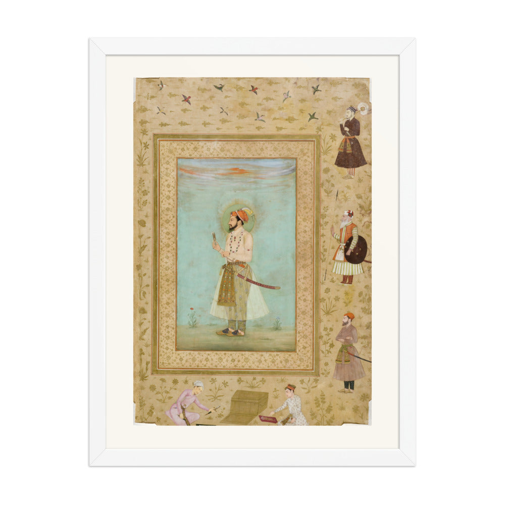 Emperor Shah Jahan Full Length — Album Folio by Bichitr | Restored Mughal Wall Art — view 5
