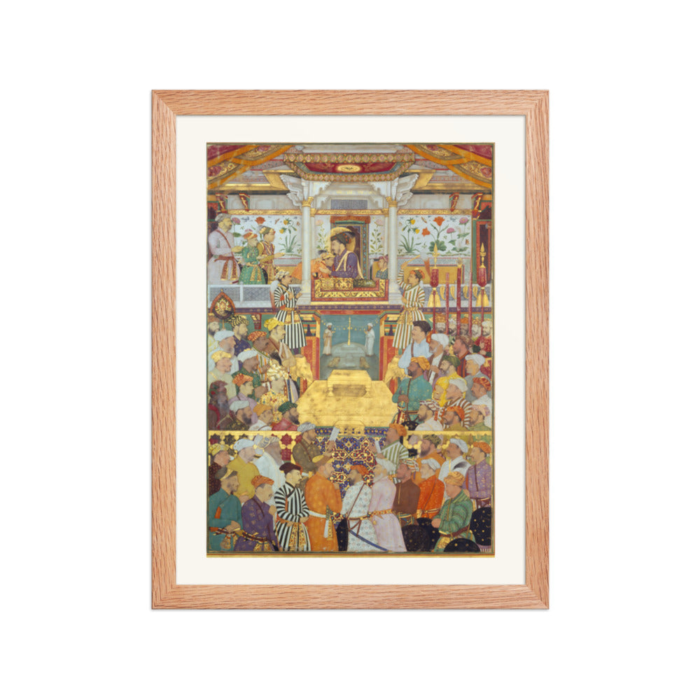 Padshahnama Plate 10 — Shah Jahan Receives His Three Eldest Sons and Asaf Khan | Restored Mughal Wall Art — view 2