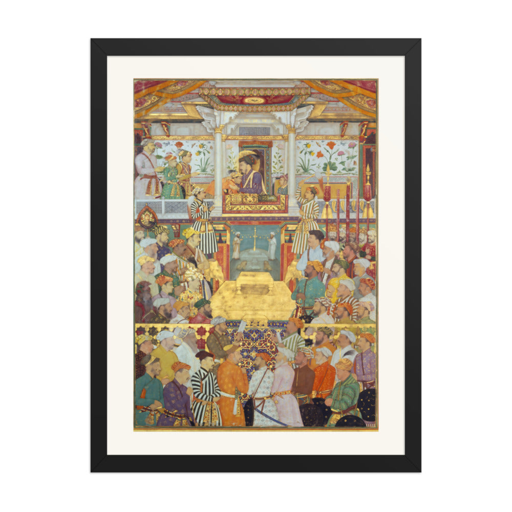 Padshahnama Plate 10 — Shah Jahan Receives His Three Eldest Sons and Asaf Khan | Restored Mughal Wall Art — view 4