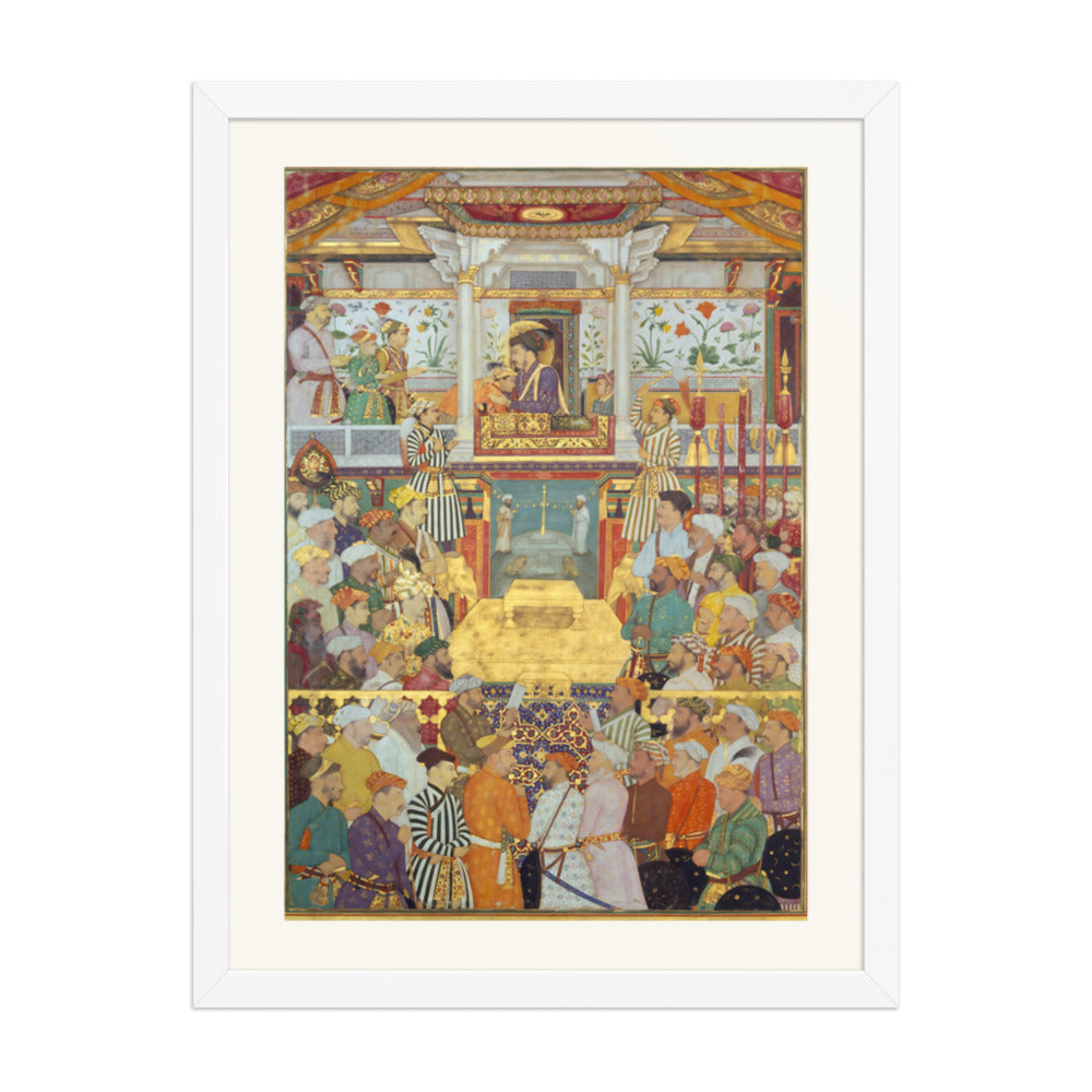 Padshahnama Plate 10 — Shah Jahan Receives His Three Eldest Sons and Asaf Khan | Restored Mughal Wall Art — view 6