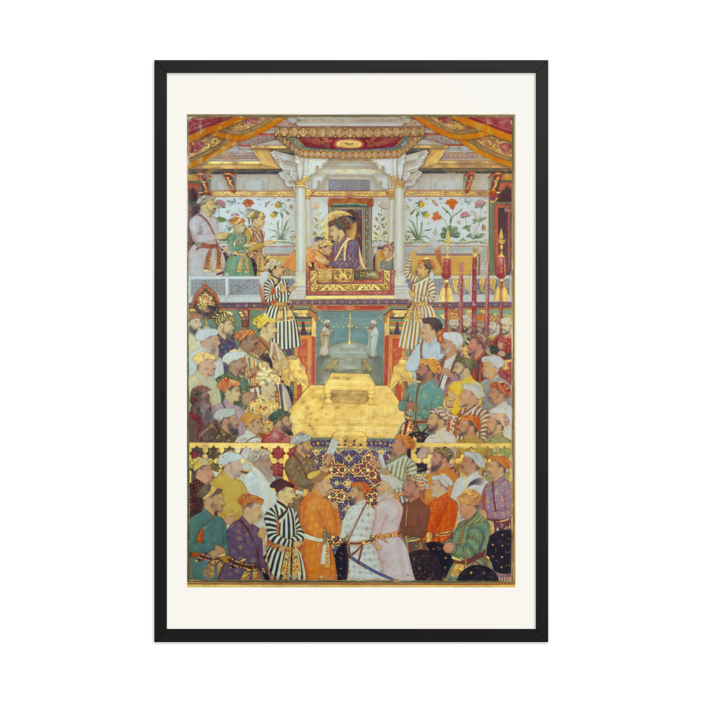 Padshahnama Plate 10 — Shah Jahan Receives His Three Eldest Sons and Asaf Khan | Restored Mughal Wall Art — view 7