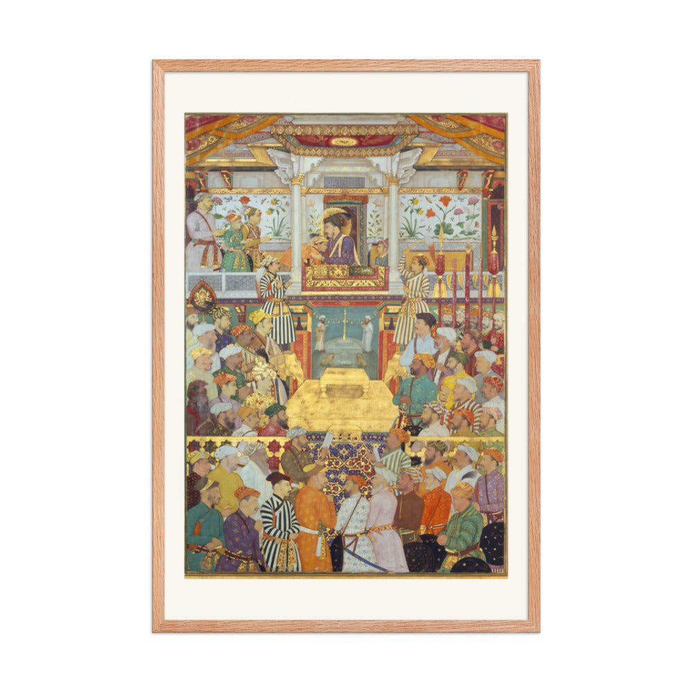 Padshahnama Plate 10 — Shah Jahan Receives His Three Eldest Sons and Asaf Khan | Restored Mughal Wall Art — view 8