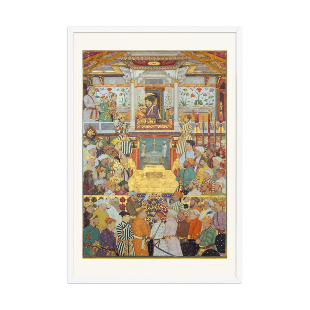 Padshahnama Plate 10 — Shah Jahan Receives His Three Eldest Sons and Asaf Khan | Restored Mughal Wall Art — view 9
