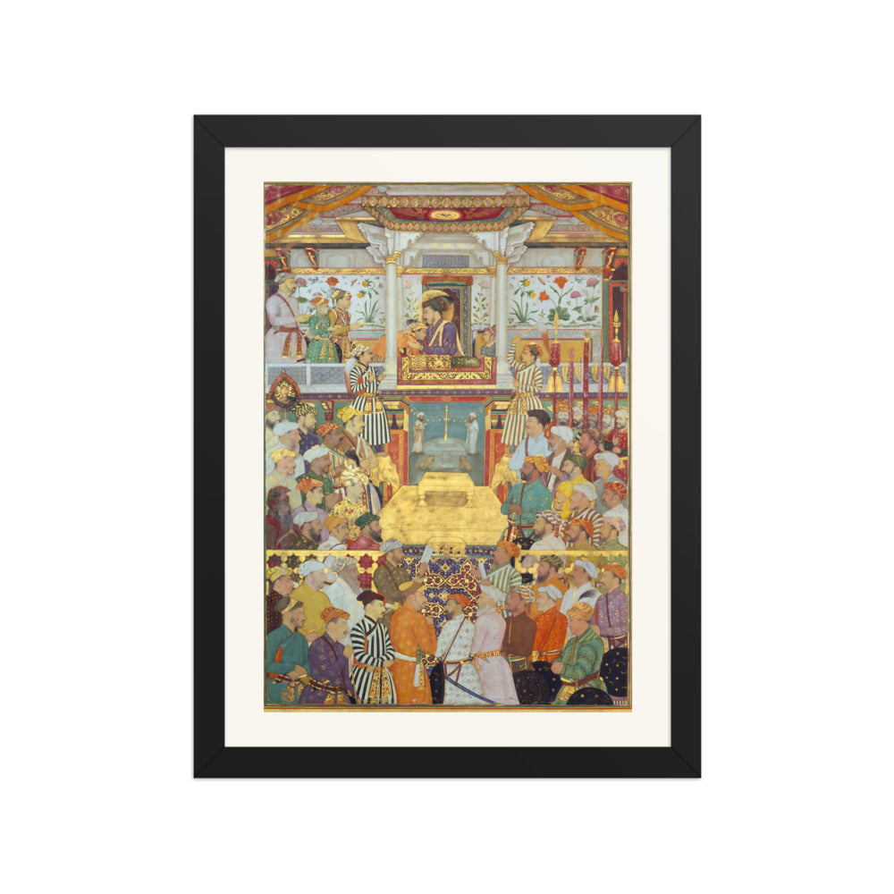Padshahnama Plate 10 — Shah Jahan Receives His Three Eldest Sons and Asaf Khan | Restored Mughal Wall Art — view 2