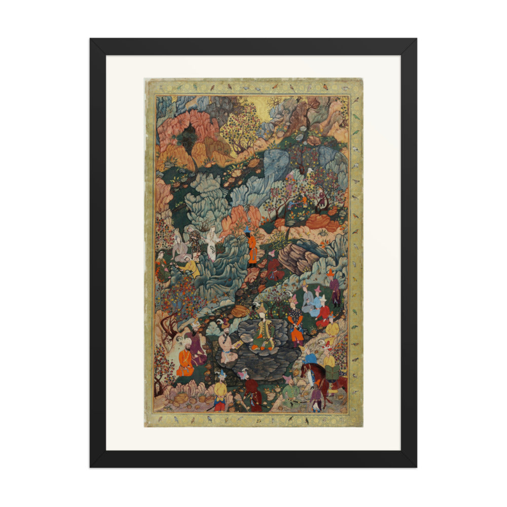 Battle Scene by Dust Muhammad, c. 1550 | Restored Persian Miniature — view 1