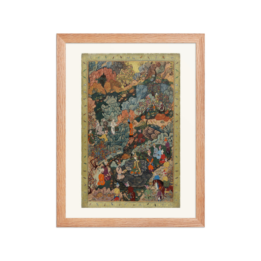 Battle Scene by Dust Muhammad, c. 1550 | Restored Persian Miniature — view 2