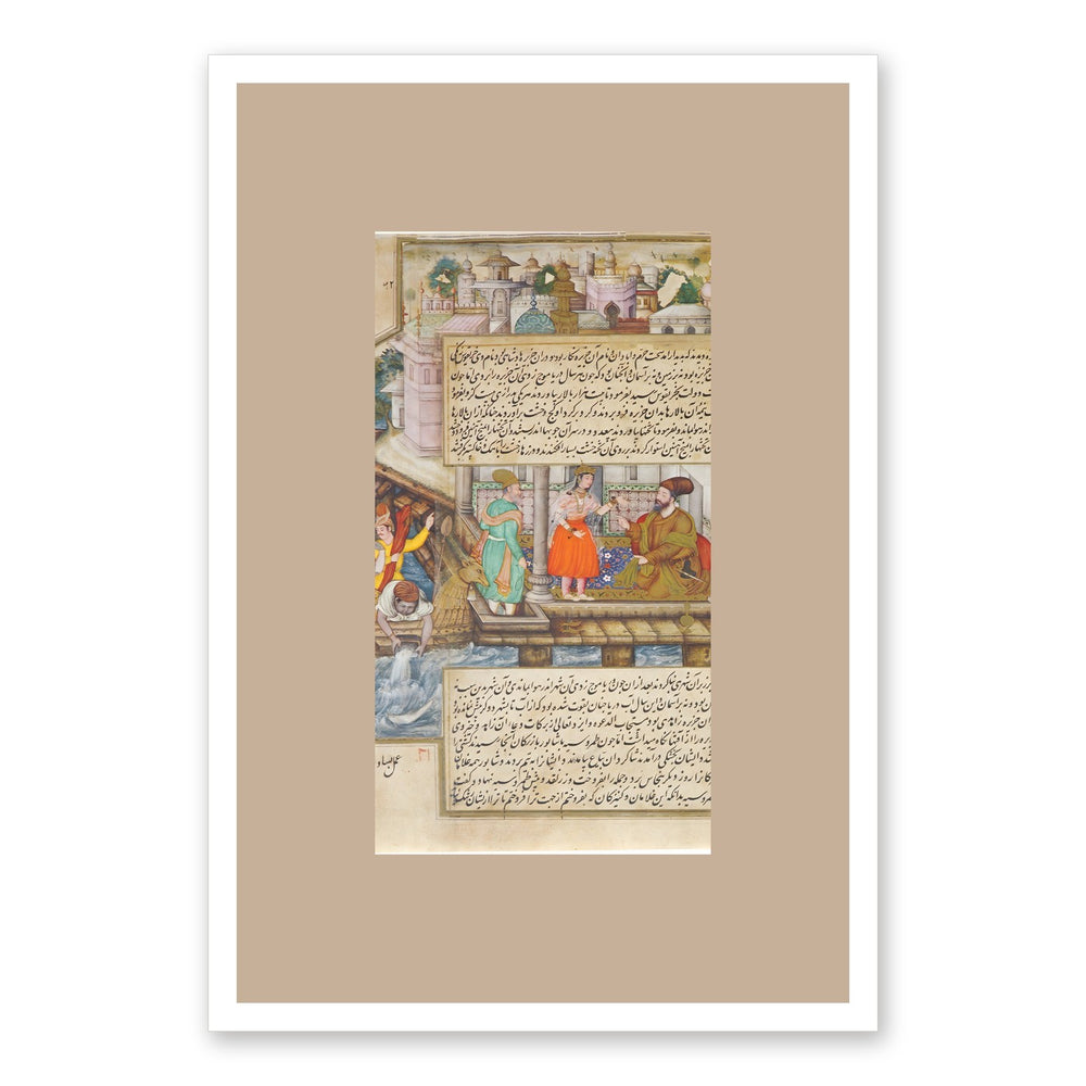 Tamrusiya on the Island of Nigar — Darab-nama Folio | Restored Mughal Wall Art — view 7