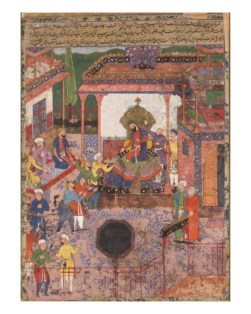 Emissaries Bring News from Khaybar and Chin to Anushirvan — Mughal Folio | Restored Mughal Wall Art — view 4