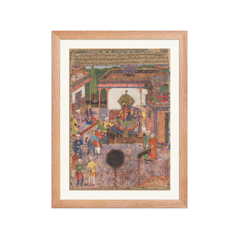 Emissaries Bring News from Khaybar and Chin to Anushirvan — Mughal Folio | Restored Mughal Wall Art — view 2