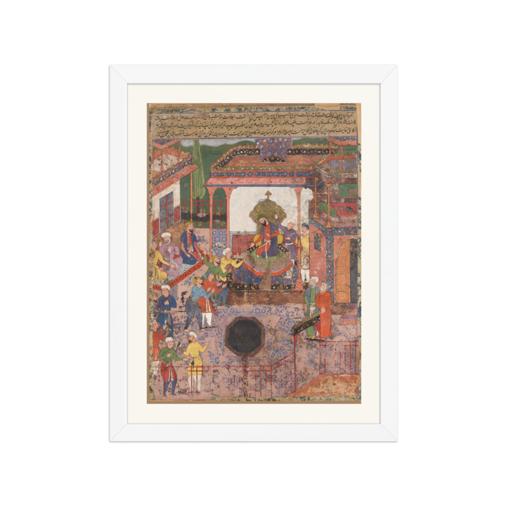 Emissaries Bring News from Khaybar and Chin to Anushirvan — Mughal Folio | Restored Mughal Wall Art — view 3