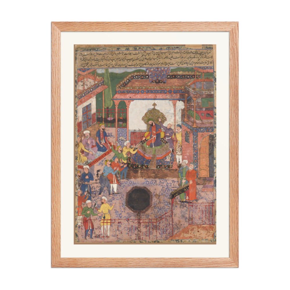Emissaries Bring News from Khaybar and Chin to Anushirvan — Mughal Folio | Restored Mughal Wall Art — view 5