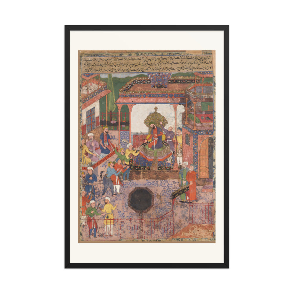 Emissaries Bring News from Khaybar and Chin to Anushirvan — Mughal Folio | Restored Mughal Wall Art — view 7