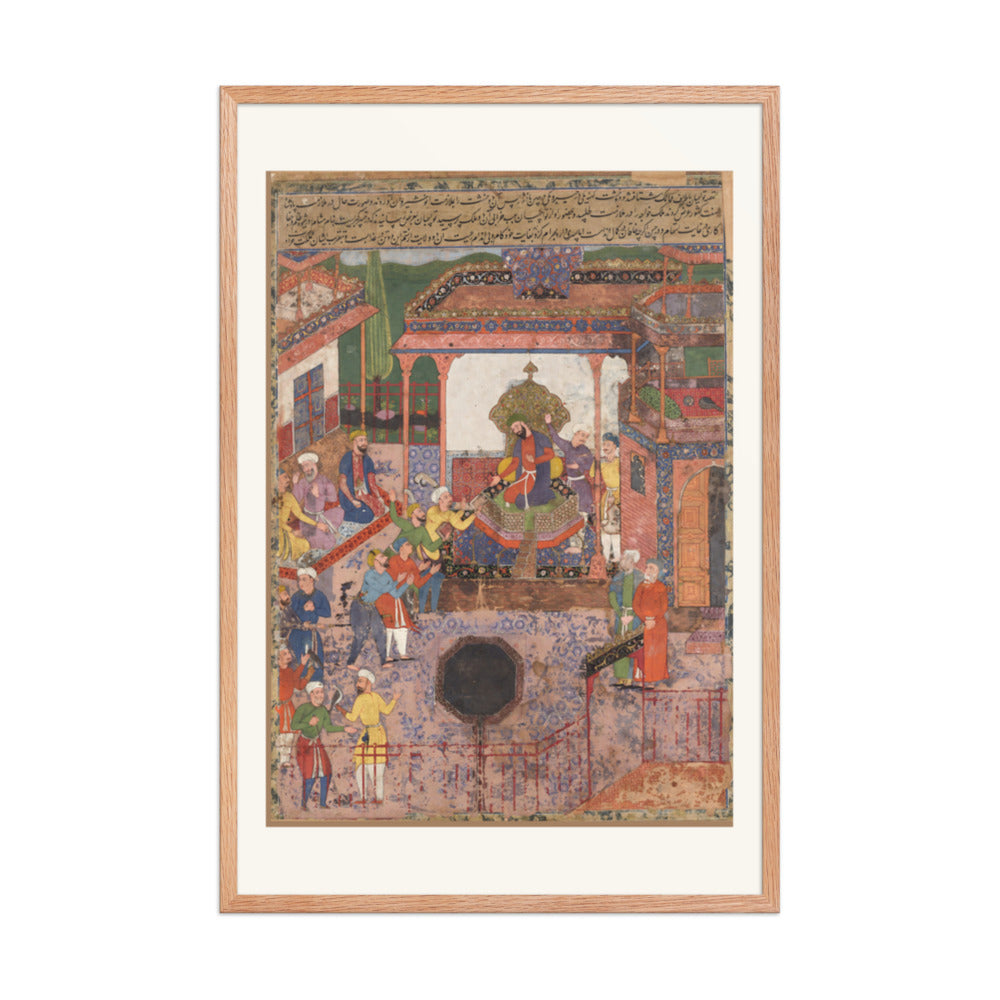 Emissaries Bring News from Khaybar and Chin to Anushirvan — Mughal Folio | Restored Mughal Wall Art — view 8