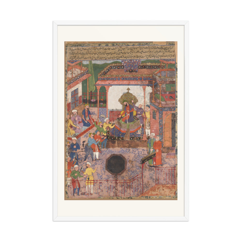 Emissaries Bring News from Khaybar and Chin to Anushirvan — Mughal Folio | Restored Mughal Wall Art — view 9