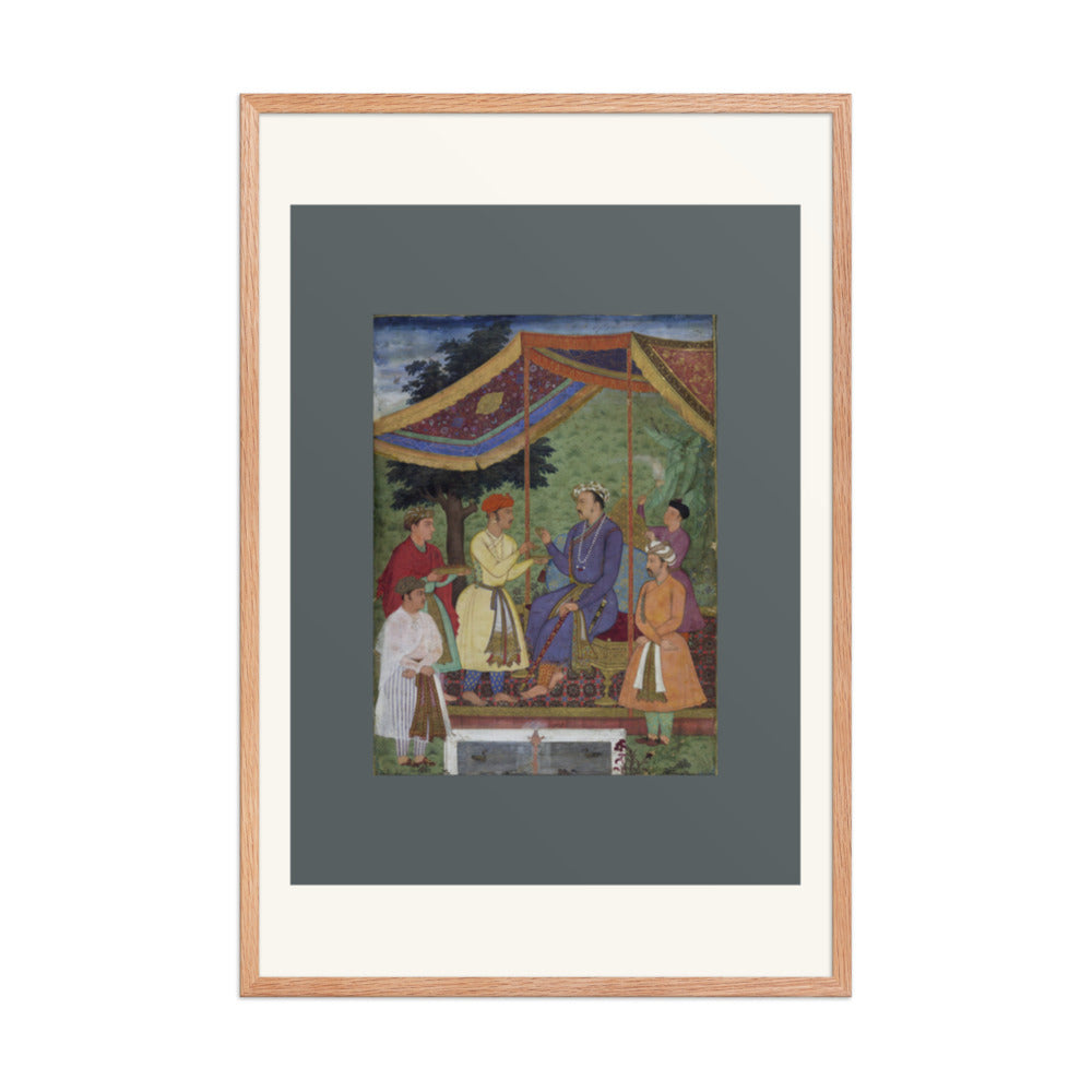 Emperor Jahangir Receiving His Two Sons | Restored Mughal Wall Art — view 9