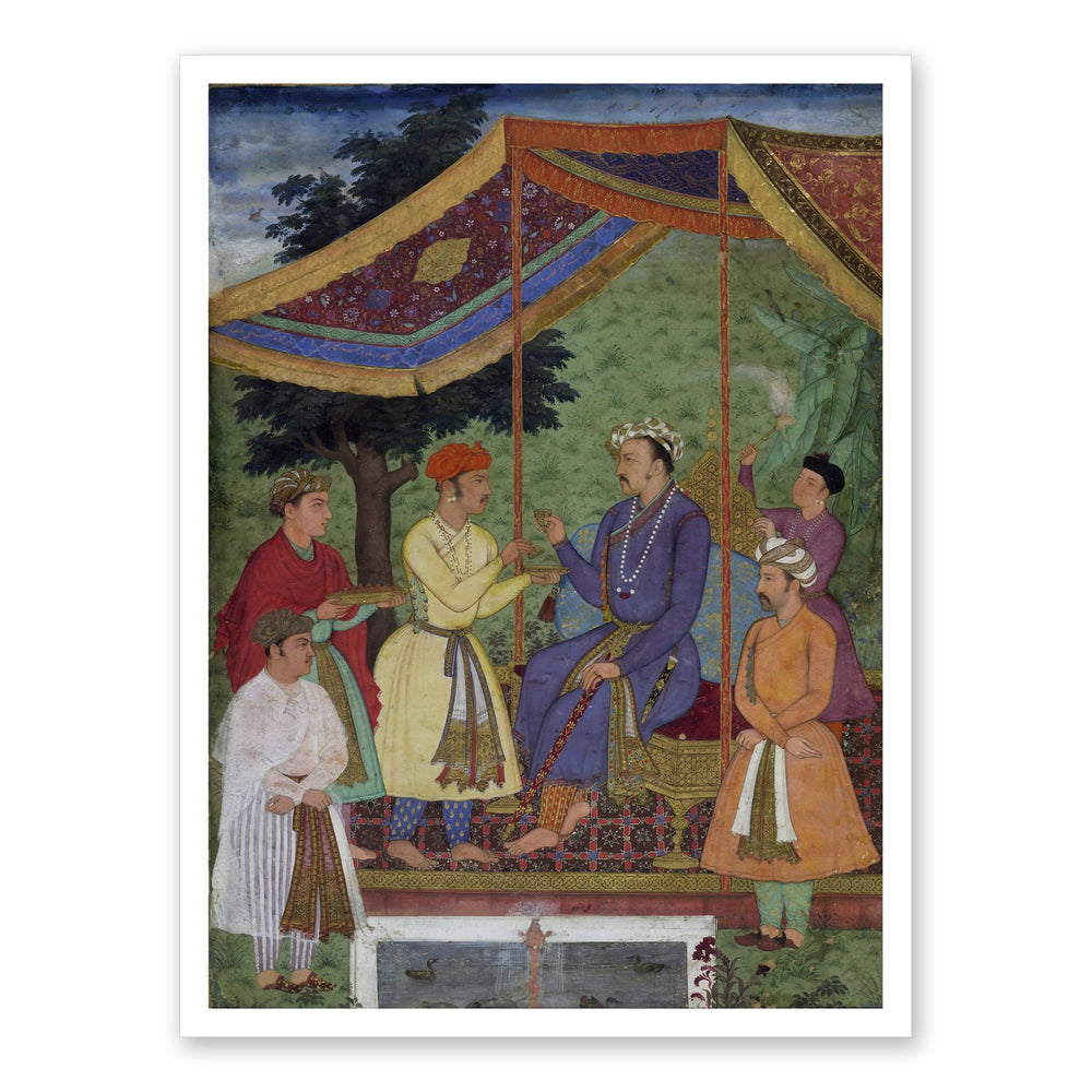 Emperor Jahangir Receiving His Two Sons | Restored Mughal Wall Art — view 7