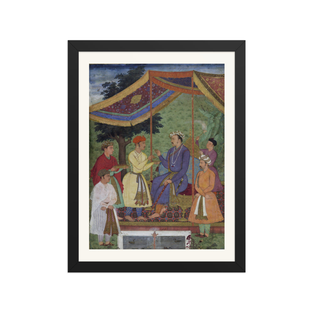 Emperor Jahangir Receiving His Two Sons | Restored Mughal Wall Art — view 2
