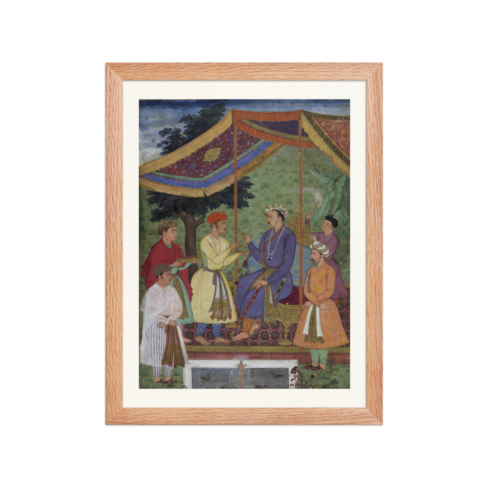 Emperor Jahangir Receiving His Two Sons | Restored Mughal Wall Art — view 4