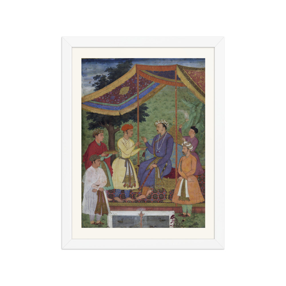 Emperor Jahangir Receiving His Two Sons | Restored Mughal Wall Art — view 6