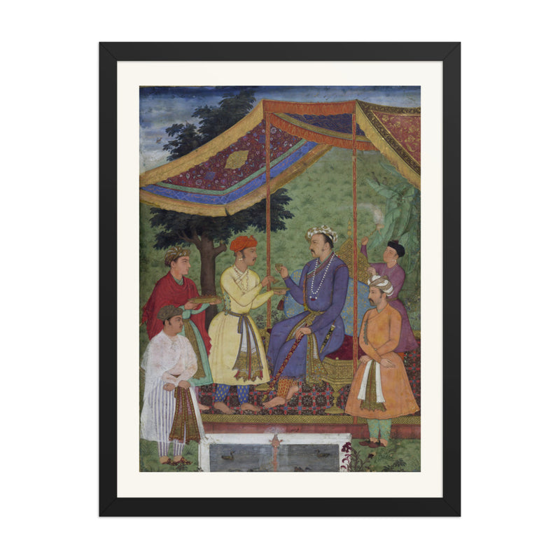 Emperor Jahangir Receiving His Two Sons | Restored Mughal Wall Art