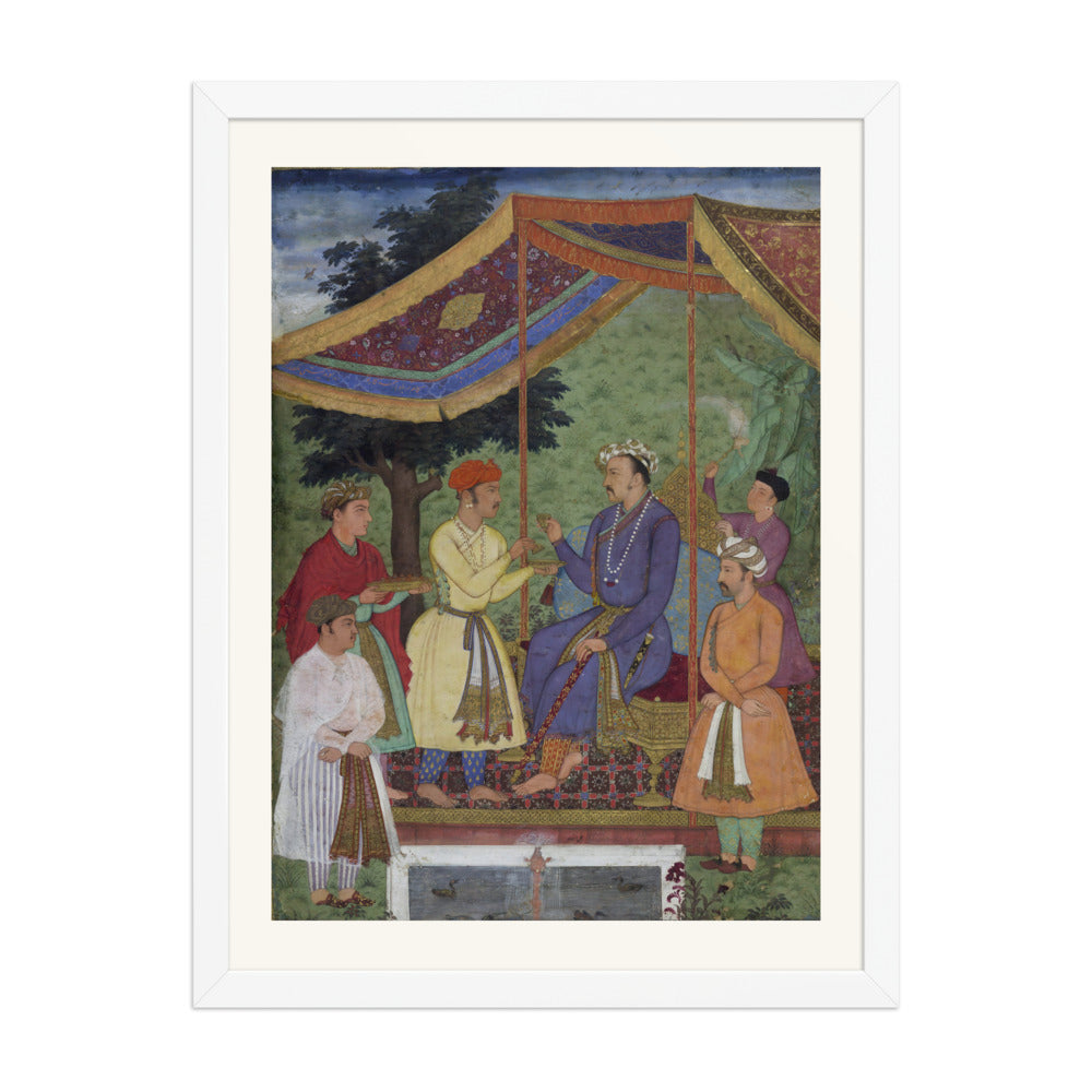 Emperor Jahangir Receiving His Two Sons | Restored Mughal Wall Art — view 5