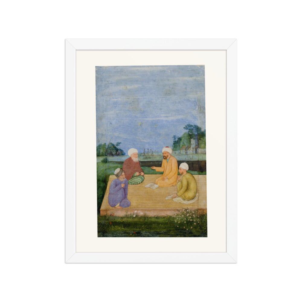 A Discourse Between Muslim Sages by Govardhan | Restored Mughal Wall Art — view 3