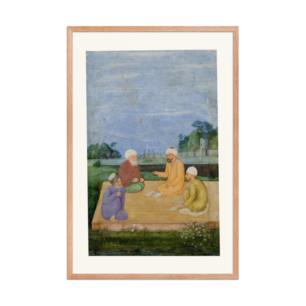 A Discourse Between Muslim Sages by Govardhan | Restored Mughal Wall Art — view 8