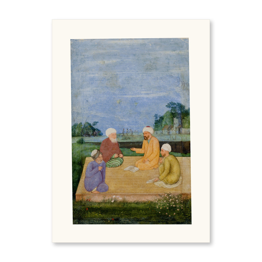 A Discourse Between Muslim Sages by Govardhan | Restored Mughal Wall Art — view 10
