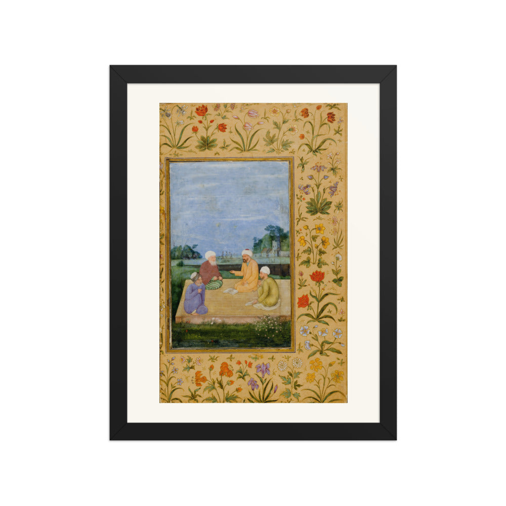 A Discourse Between Muslim Sages by Govardhan | Restored Mughal Wall Art — view 2