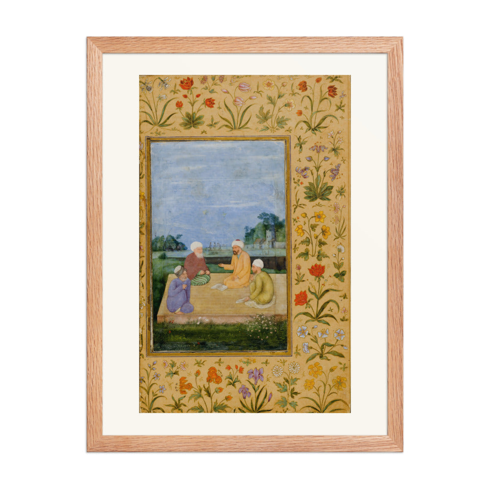 A Discourse Between Muslim Sages by Govardhan | Restored Mughal Wall Art — view 3