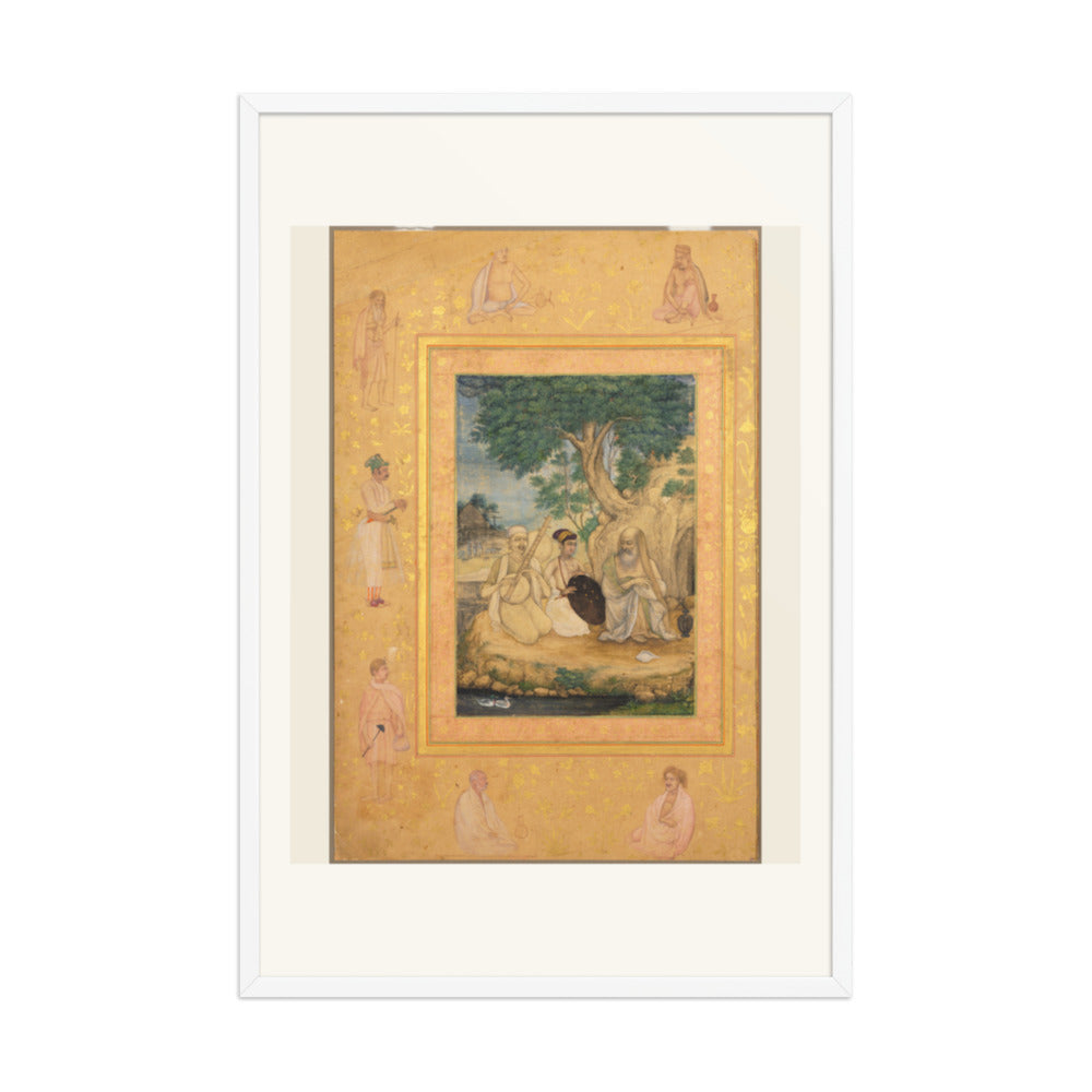 A Mughal Prince Visits Ascetics — Late Shah Jahan Album | Restored Mughal Wall Art — view 10