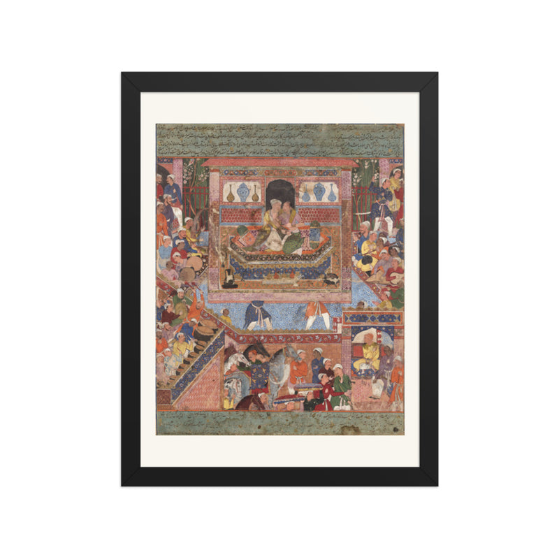 Feridun Converts to Islam and Marries — Mughal Folio | Restored Mughal Wall Art