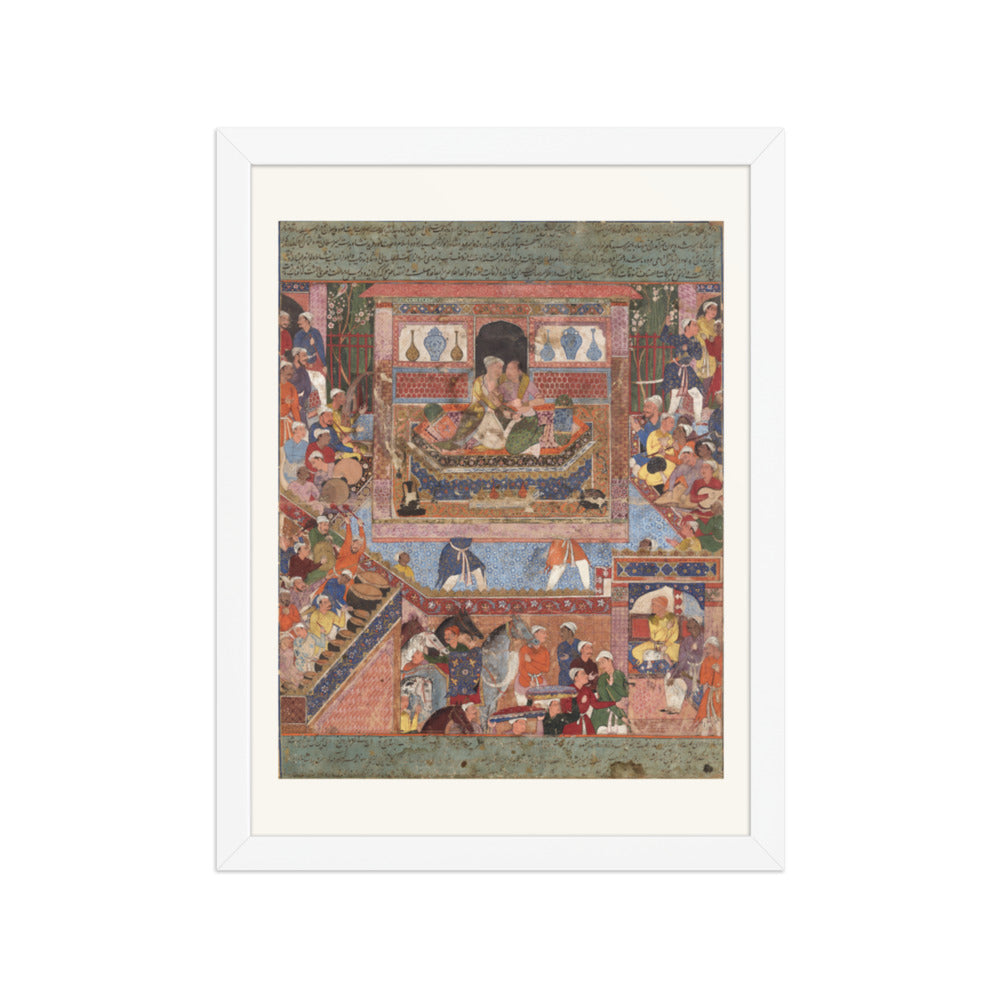 Feridun Converts to Islam and Marries — Mughal Folio | Restored Mughal Wall Art — view 3