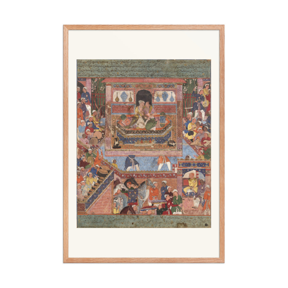 Feridun Converts to Islam and Marries — Mughal Folio | Restored Mughal Wall Art — view 8