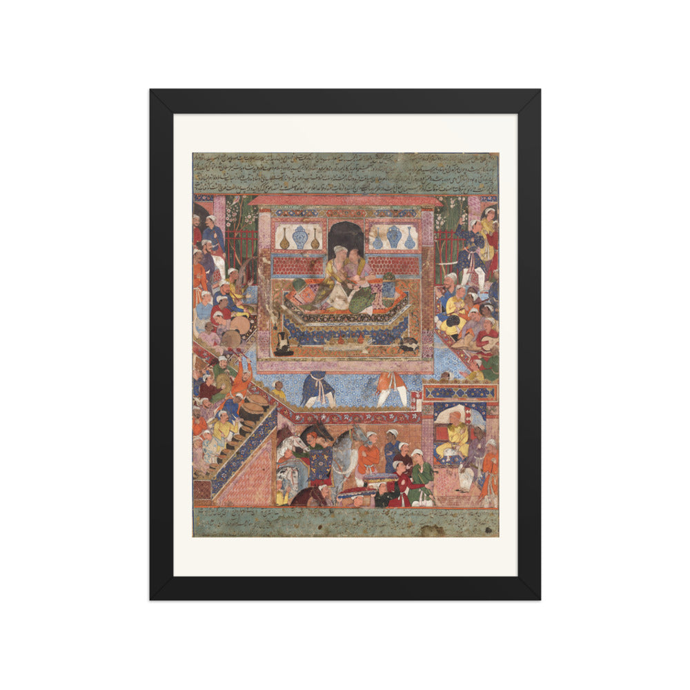 Feridun Converts to Islam and Marries — Mughal Folio | Restored Mughal Wall Art — view 2