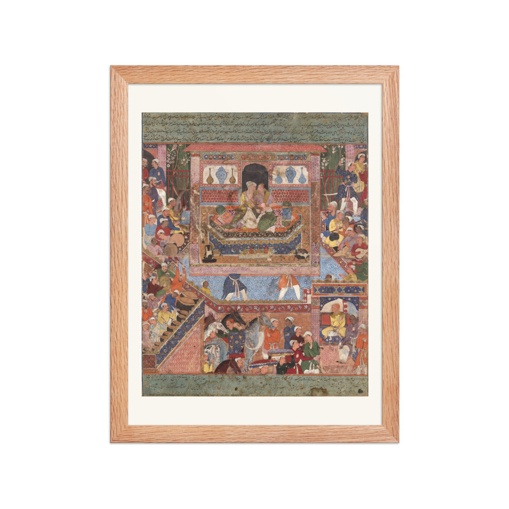 Feridun Converts to Islam and Marries — Mughal Folio | Restored Mughal Wall Art — view 4