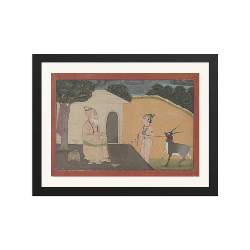 Guru and Disciple | Restored Mughal Wall Art — view 2