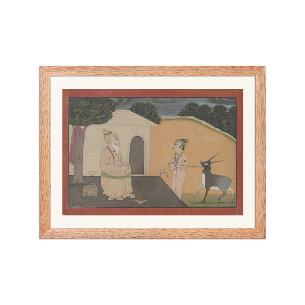 Guru and Disciple | Restored Mughal Wall Art — view 4