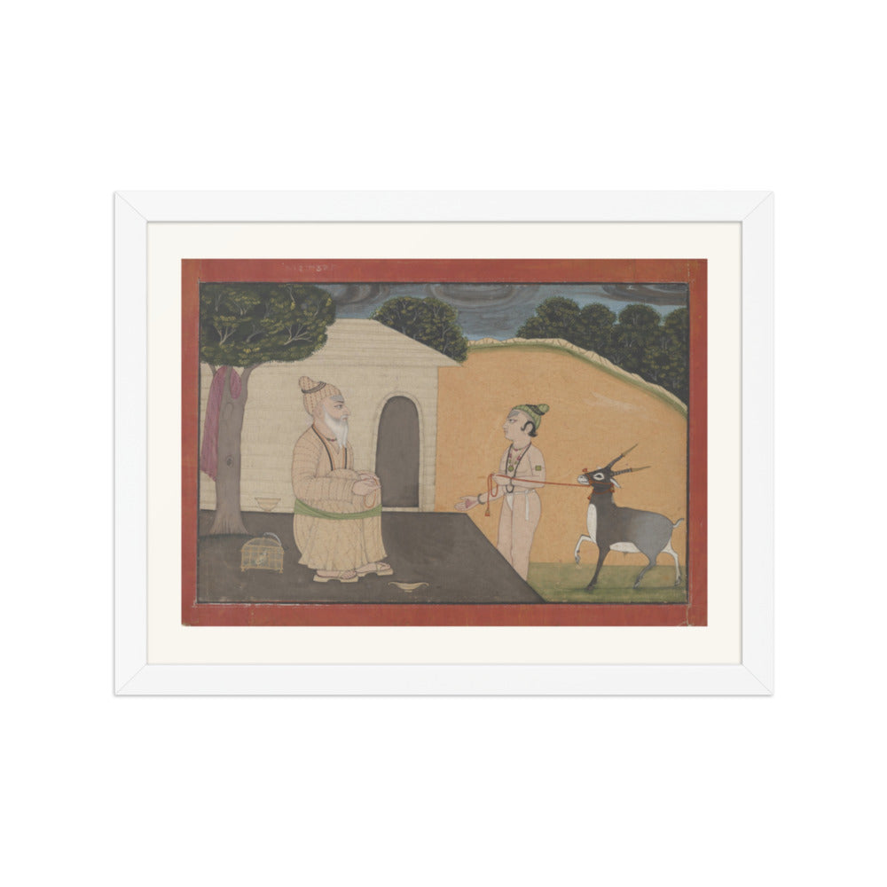 Guru and Disciple | Restored Mughal Wall Art — view 6