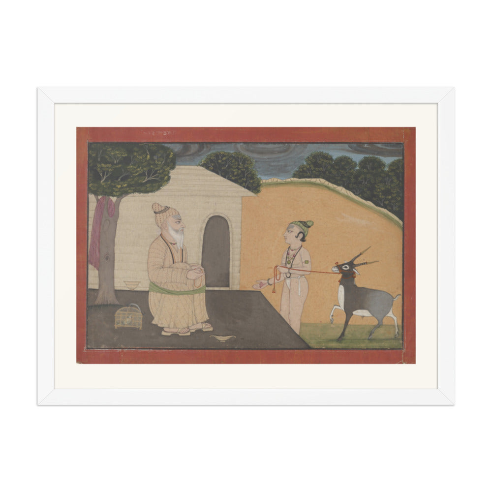 Guru and Disciple | Restored Mughal Wall Art — view 5